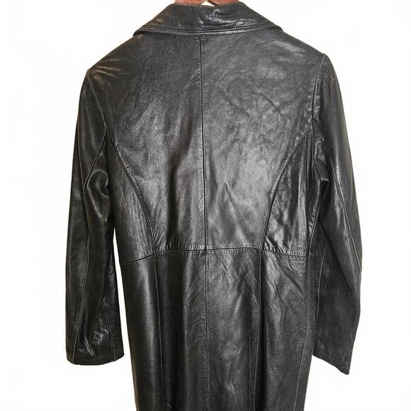 Stylish Black Leather Coat by DNK - Picture 5 of 8